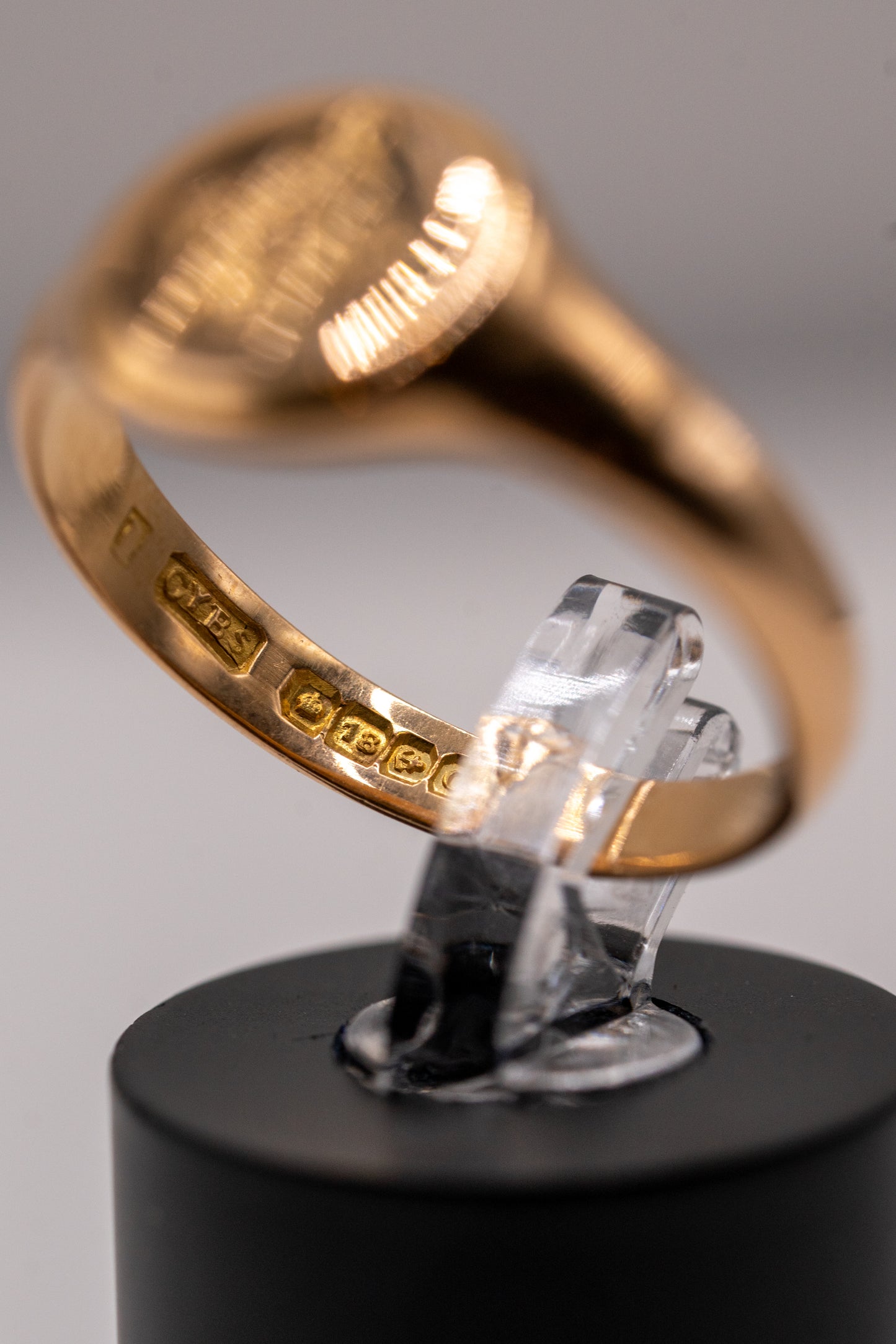 18k masonic signet ring