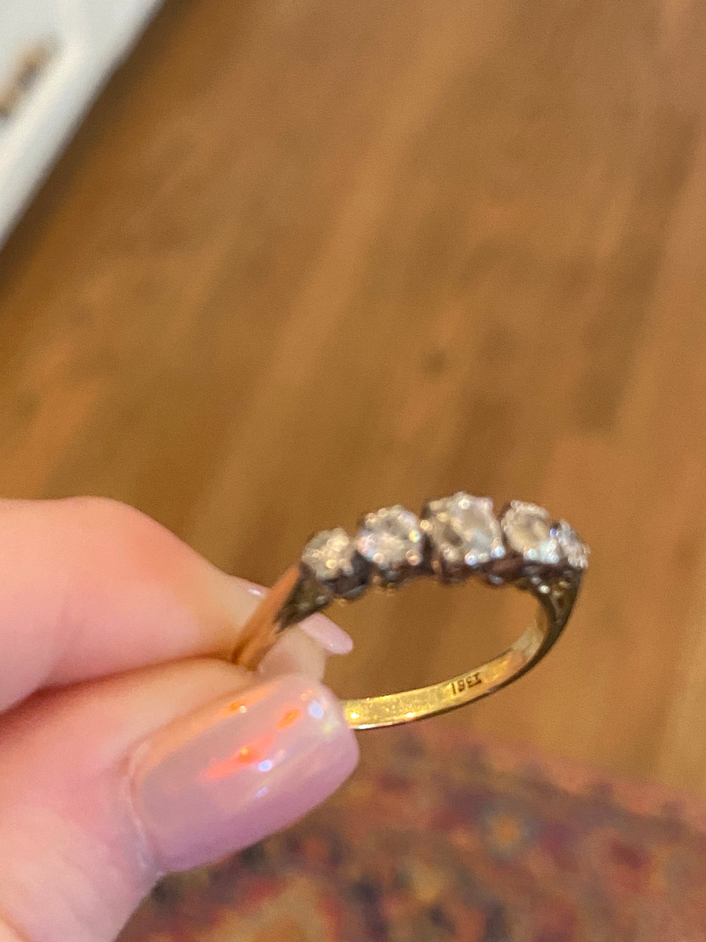Old mine cut diamond ring